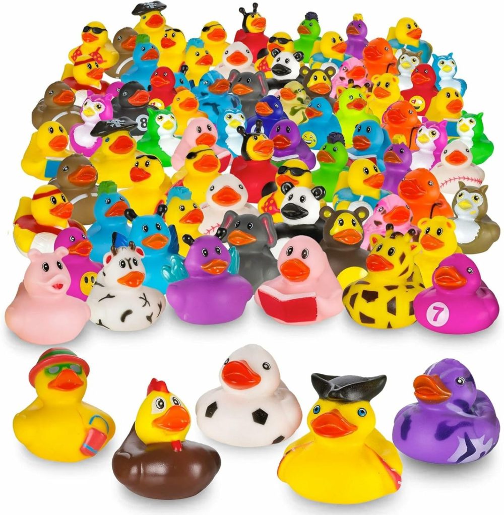 Assortment Rubber Duck Toy Duckies For Kids – 25 Pack – Sensory Play  Stress Relief  Stocking Stuffers  Bath Birthday Gifts Baby Showers Classroom Incentives  Summer Beach And Pool Activity  |  Bath Toys All Toys Bath Toys