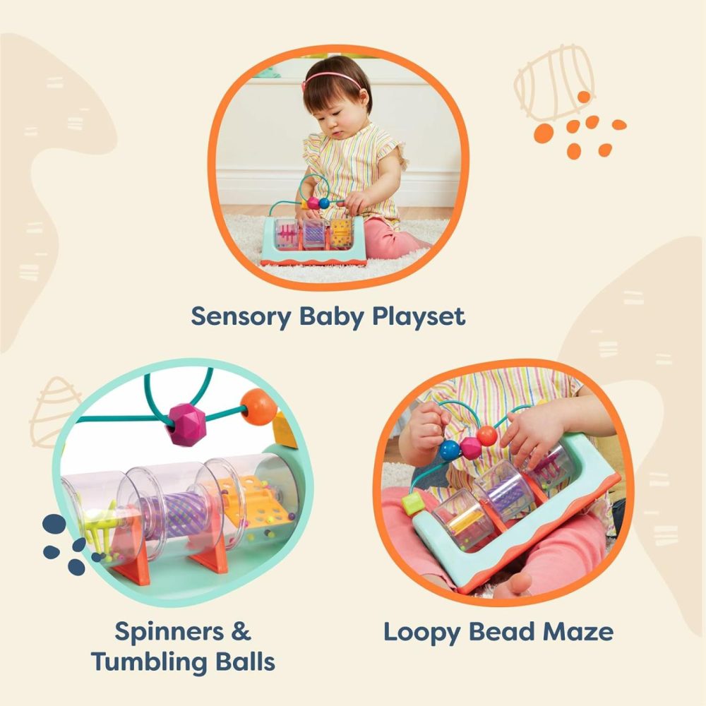 – B. Baby- Bead Maze- Baby Activity Station – Developmental Interactive Baby Toy – Balls  Spinners – Sensory Toys For Babies –Spin  Rattle & Roll- 6 Months +T  |  Rattles & Plush Rings All Toys Rattles & Plush Rings