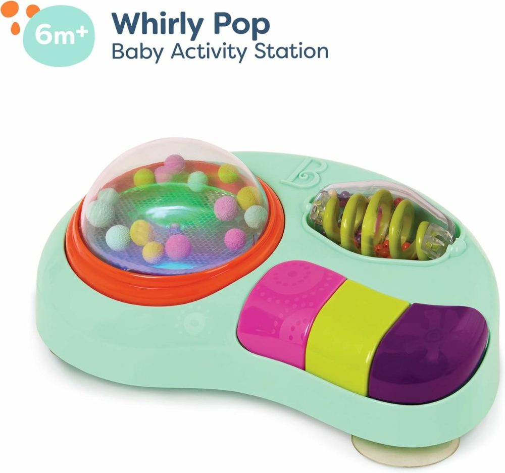 – B. Baby – Baby Activity Station – High Chair Suction Cup Toy With Music & Lights – Sensory Activity Center – Developmental Toys For Babies  Infants – Whirly Pop-6 Months +  |  Musical Toys All Toys