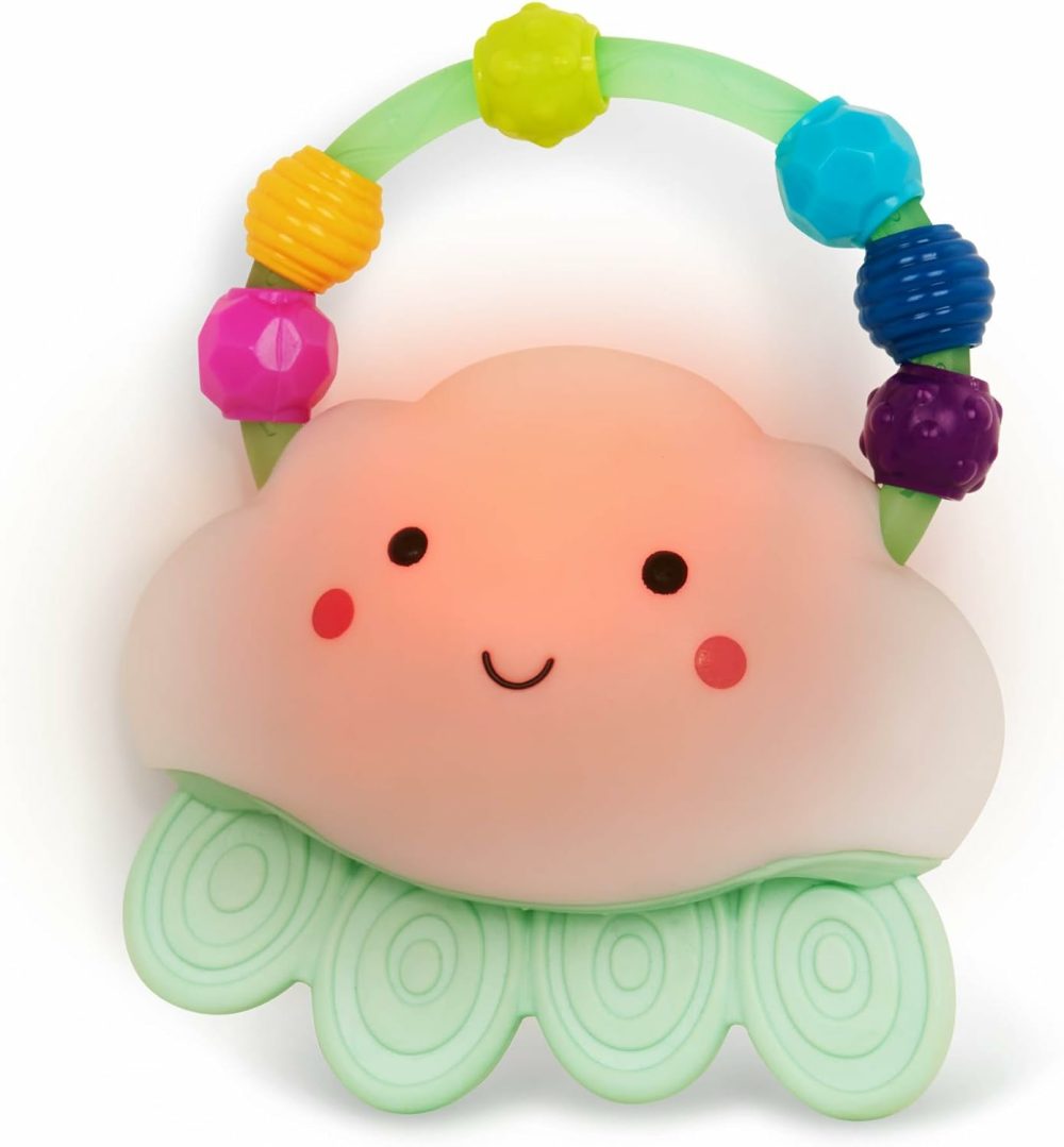 – B. Baby – Baby Light-Up Cloud Rattle- Rain-Glow Squeeze- Teething Rattle Toys For Babies 3 Months +  |  Rattles & Plush Rings All Toys Rattles & Plush Rings