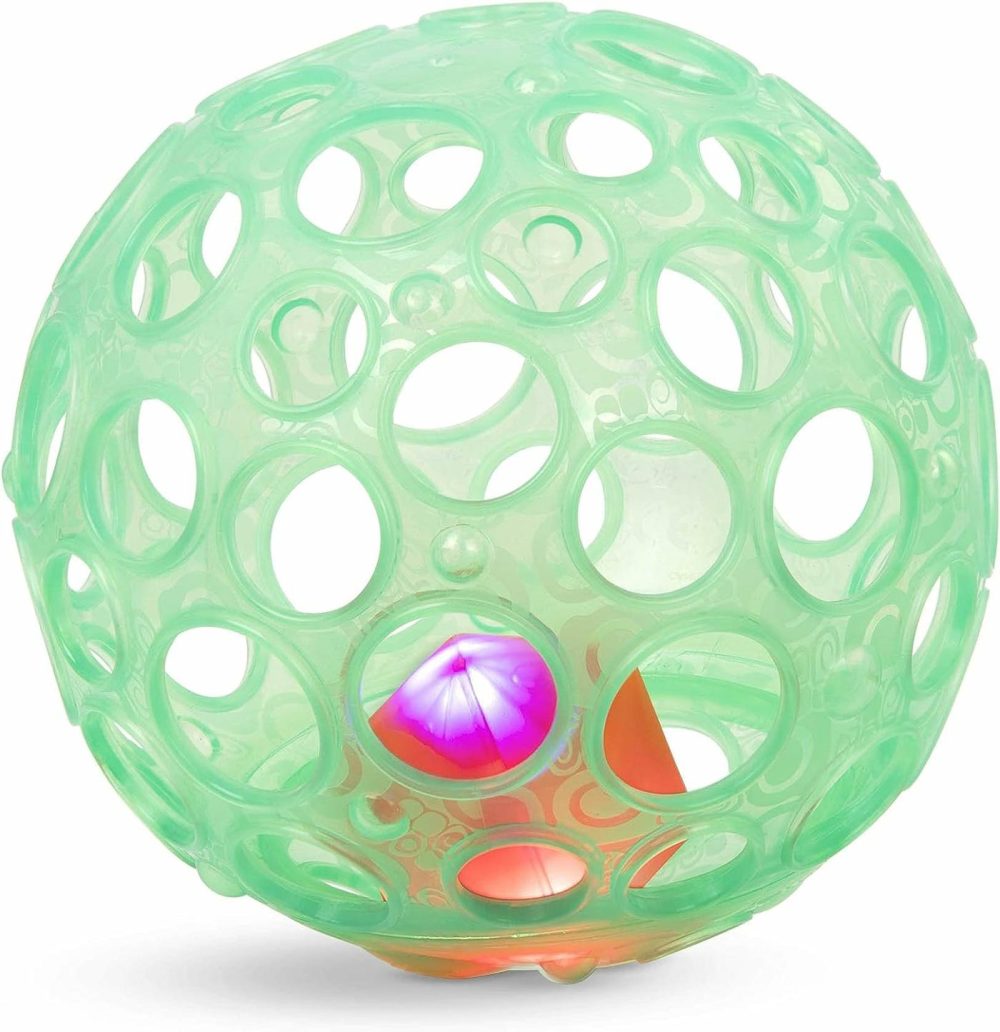 B. Baby– Sensory Lightup Baby Rattle- Textured Ball With Holes – Glowing Lights & Rattle – Infants  Babies – Grab N’ Glow- 0 Months +  |  Balls All Toys Balls