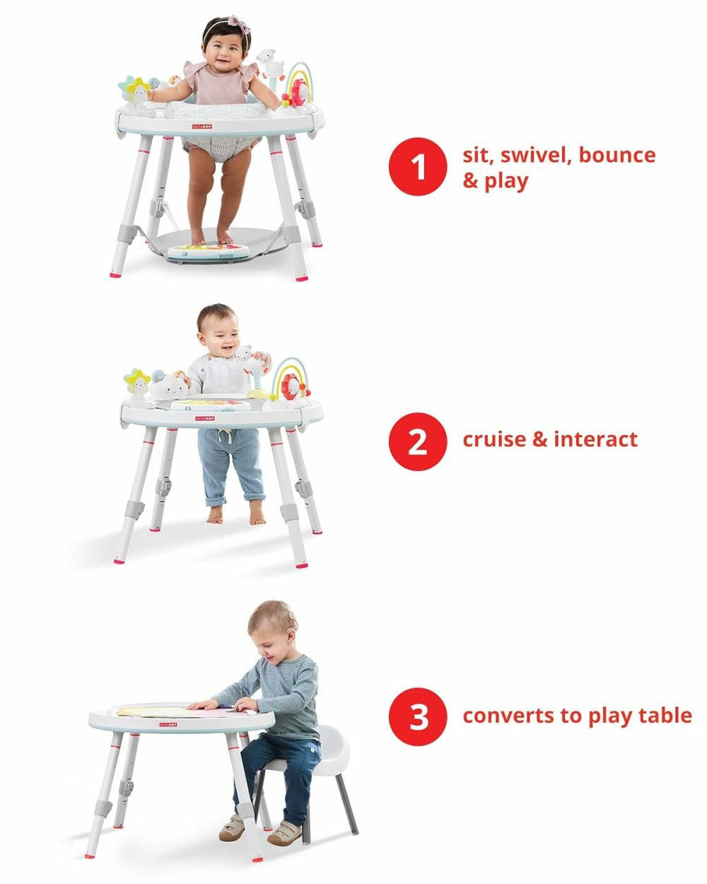 Baby Activity Center: Interactive Play Center With 3-Stage Grow-With-Me Functionality  4Mo+  Silver Lining Cloud  |  Activity Centers Activity Centers Activity Centers