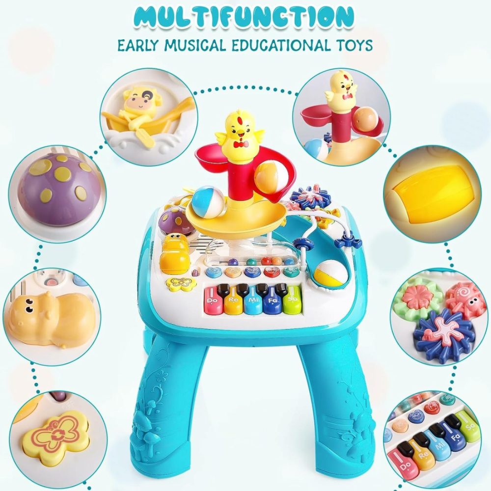 Baby Activity Table Learning Table – Educational Learning Musical Toys & Baby Standing Activity Center  Musical Instruments For Toddlers 1-3  Boy And Girl Birthday Gift Baby Toys 6 To 12 Months  |  Musical Toys All Toys