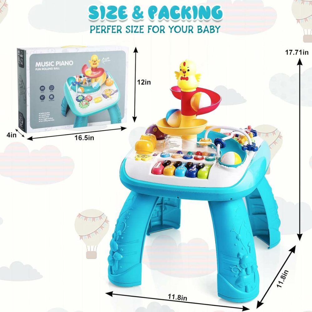 Baby Activity Table Learning Table – Educational Learning Musical Toys & Baby Standing Activity Center  Musical Instruments For Toddlers 1-3  Boy And Girl Birthday Gift Baby Toys 6 To 12 Months  |  Musical Toys All Toys