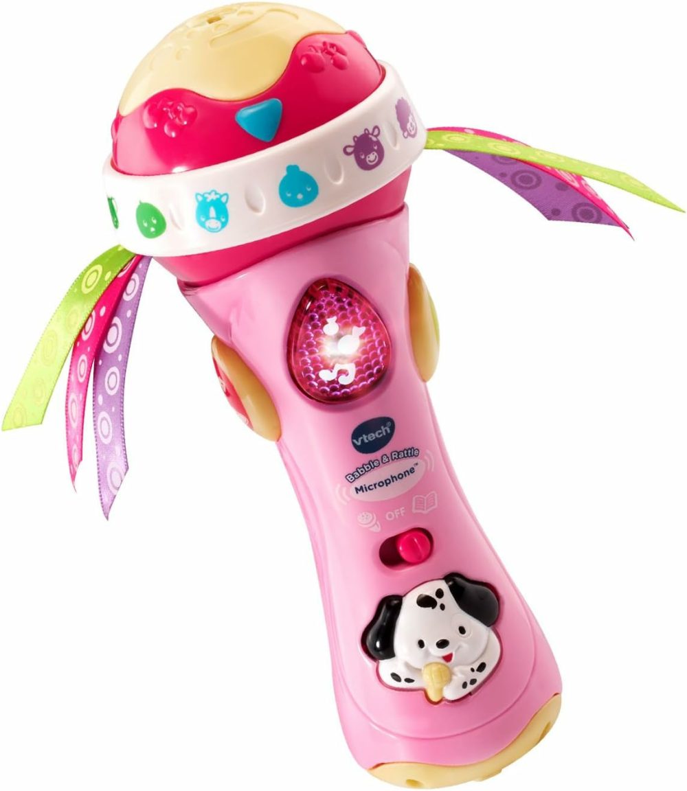 Baby Babble And Rattle Microphone  Pink  |  Musical Toys All Toys Pink