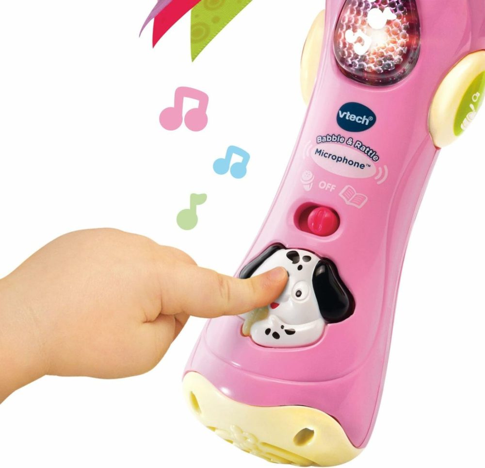 Baby Babble And Rattle Microphone  Pink  |  Musical Toys All Toys Pink