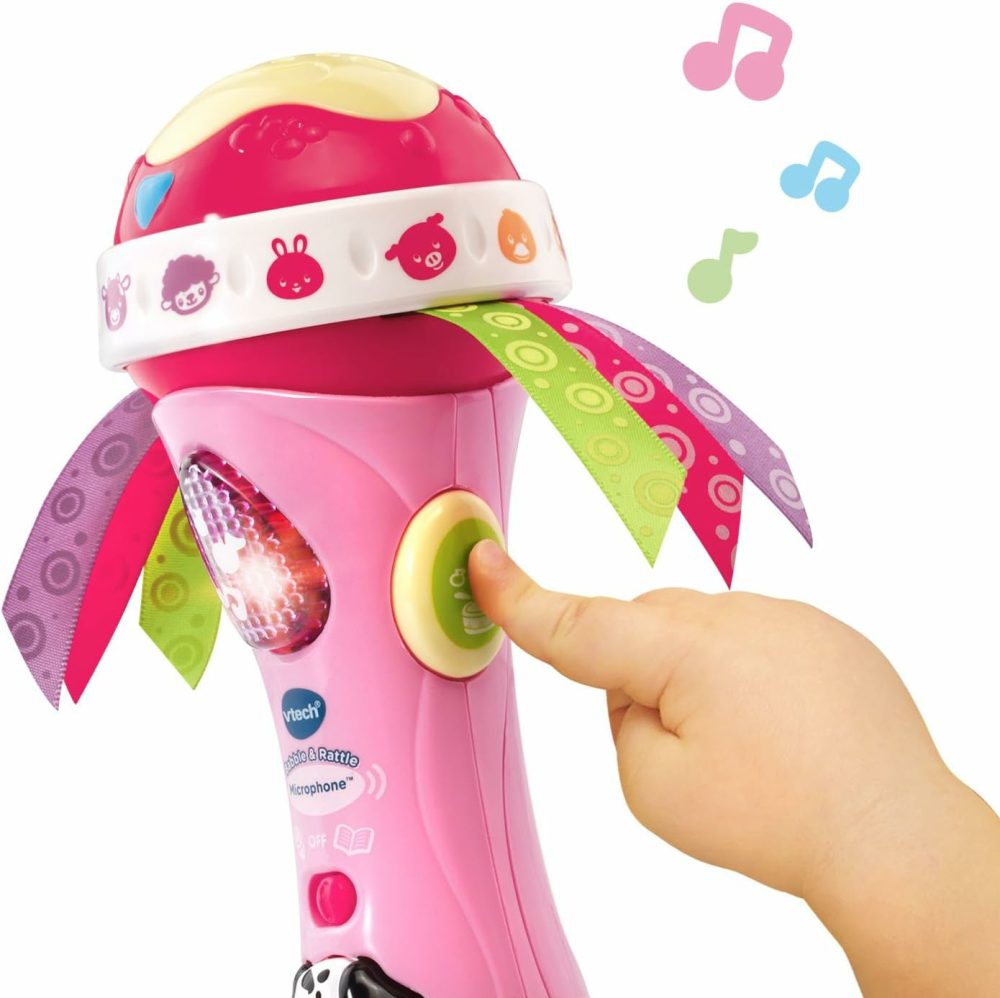 Baby Babble And Rattle Microphone  Pink  |  Musical Toys All Toys Pink