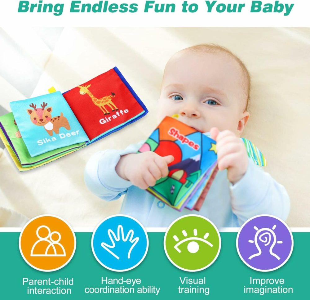 Baby Bath Books  Nontoxic Fabric Soft Baby Cloth Books  Early Education Toys  Waterproof Baby Books For Toddler  Infants Perfect Shower Toys  Kids Bath Toys Birthday Gift (Pack Of 8)  |  Bath Toys All Toys Bath Toys