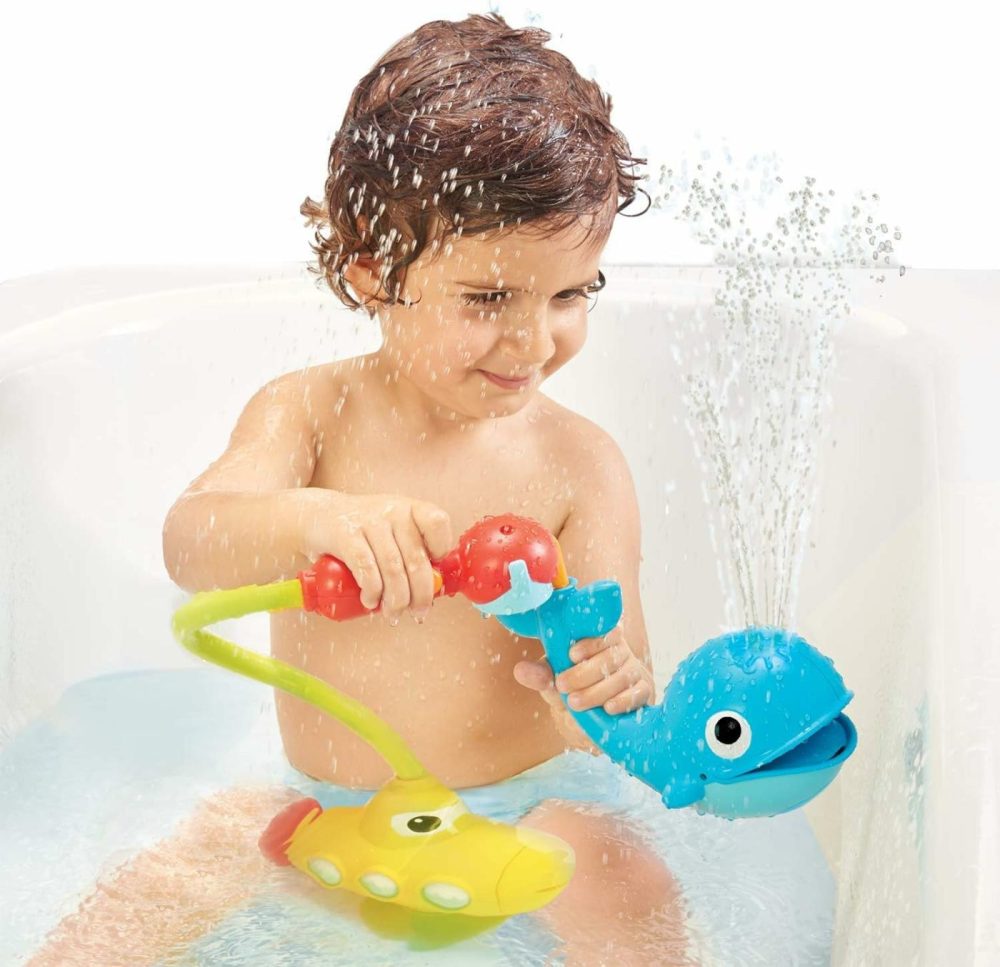 Baby Bath Toy (Ages 1-3)- Submarine Spray Whale With Hand Pump And Hose – Mold Free Battery Operated Toddler Water Toy With Easy To Grip Hand Shower- Make Bath Time Magical For Infants & Baby  |  Bath Toys All Toys Bath Toys