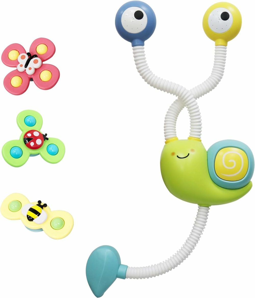 Baby Bath Toy For Kids Ages 1-3 With Shower Head And 3 Suction Cup Spinners，Bath Shower Head For Kids ,Bath Sprayer For Kids Toddlers Baby Infant Girls Boys  |  Bath Toys All Toys Bath Toys