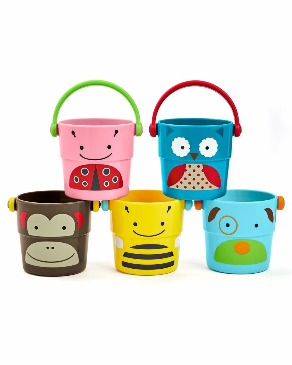 Baby Bath Toy  Zoo Stack & Pour Buckets  |  Bath Toys All Toys Bath Toys