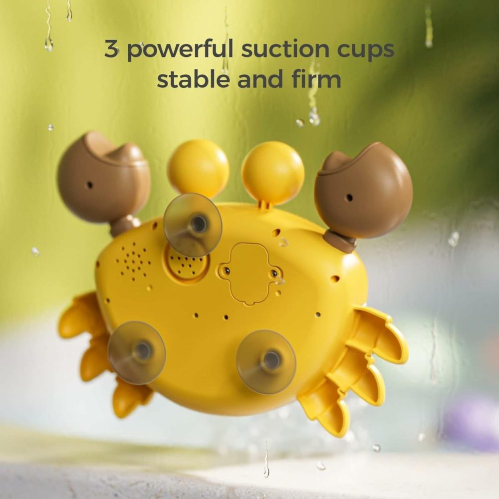 Baby Bath Toy,Bath Bubble Maker Machine With Music,3 Wind-Up Bathtub Toys,Crab Shower Water Toy For Toddlers Kids Boys Grils,4 Pieces  |  Bath Toys All Toys Bath Toys