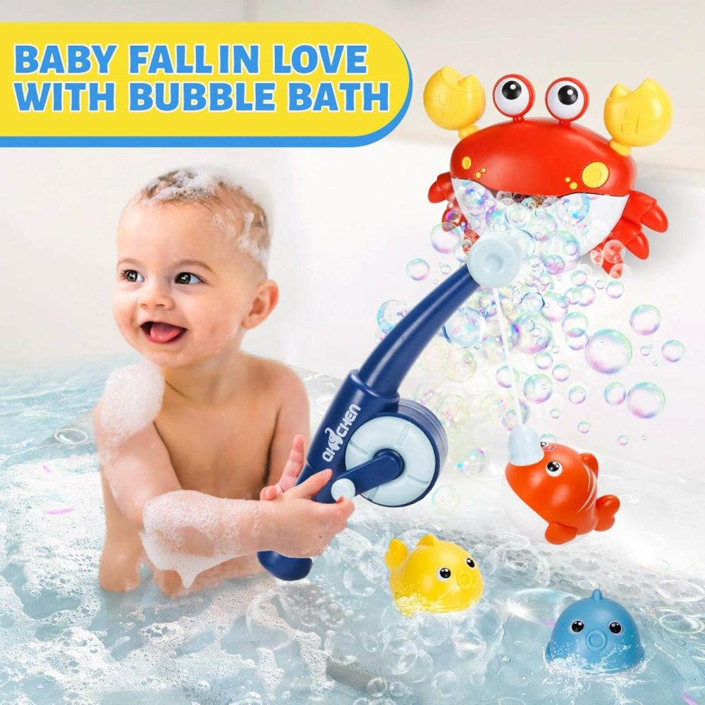 Baby Bath Toys  10 Pcs Bath Toys Fish Set For Toddlers 1-12  Bathtub Toys With Crab Bath Toys Suction Spinner Toys For Babies 6-12  12-18 Months  Shower Toy Gift For Baby Kids Girls Boys  |  Bath Toys All Toys Bath Toys