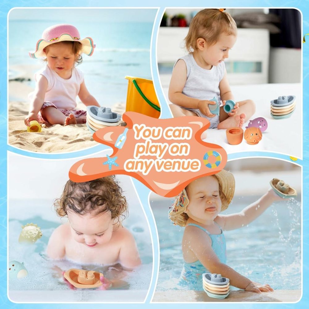 Baby Bath Toys   11-Piece Water Table Toys With Floating Boats For Toddlers 1-3  Bathtub Pool Baby Toys 6-12 Months  Dishwasher Safe Infant Toys Baby Girl Boy Gifts  |  Bath Toys All Toys Bath Toys