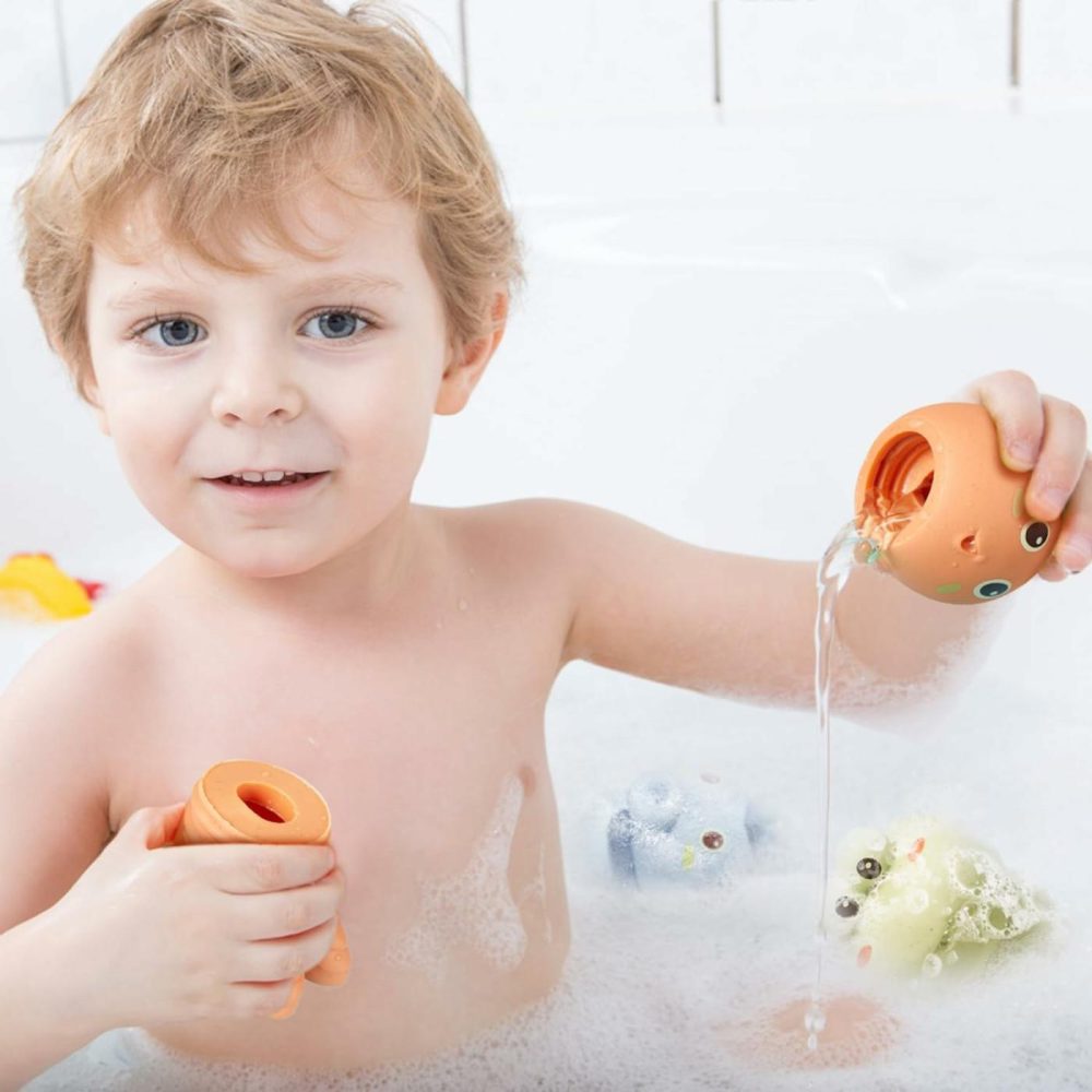 Baby Bath Toys  4 Pack Bath Toys For Babies 6 – 12 Months  Water Table Accessories Pool Bath Toys For Kids Age 1-3  Infant Toddler Toys Baby Girl Boy Gifts  |  Bath Toys All Toys Bath Toys