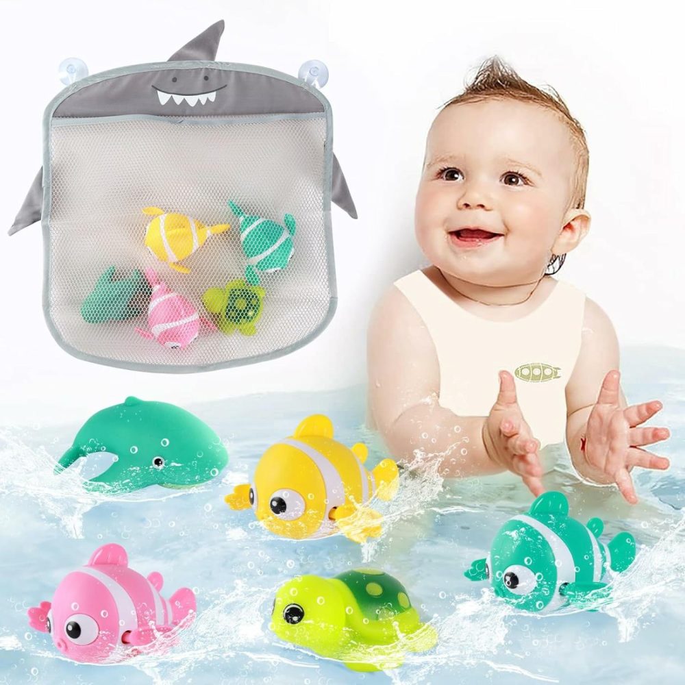 Baby Bath Toys  6 Pack Cute Swimming Fish Bath Toys For Kids Ages 1-3  Floating Wind Up Toys For 1 Year Old Boy Birthday Gift  New Born Baby Bath Tub Toys  Preschool Toddler Bath Toys  |  Bath Toys All Toys Bath Toys