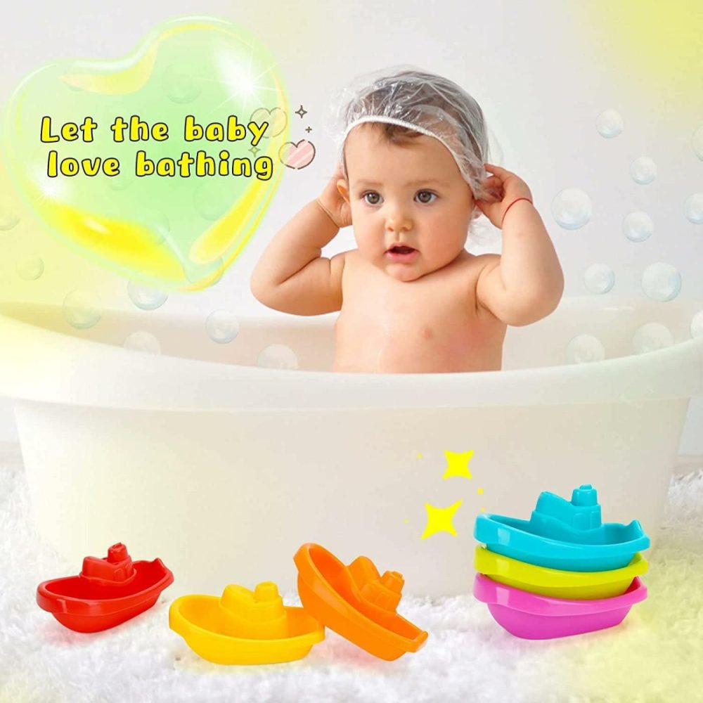 Baby Bath Toys 6 To 12-18 Months  Stackable Floating Boat Toys For Toddlers  |  Bath Toys All Toys Bath Toys