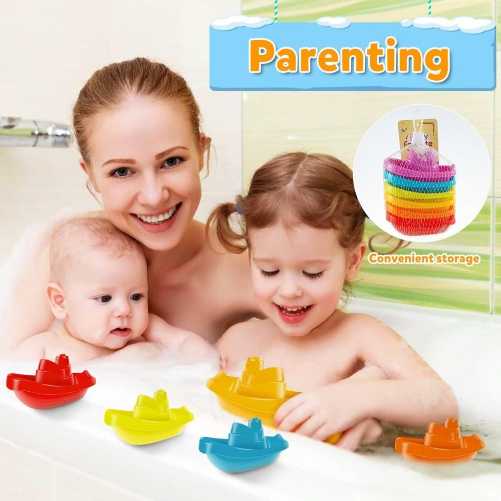 Baby Bath Toys 6 To 12-18 Months  Stackable Floating Boat Toys For Toddlers  |  Bath Toys All Toys Bath Toys