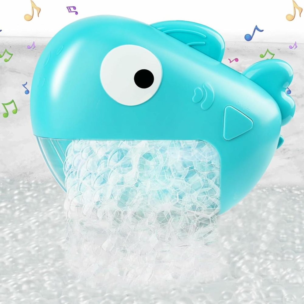 Baby Bath Toys – Bath Bubble Machine  Automatic Bathtub Bubble Maker With Music  Bubble Machine Bath Toy  Bathtime Shower Bathtub Toys For Toddlers  Bath Toys For Kids Ages 1-3  |  Bath Toys All Toys Bath Toys