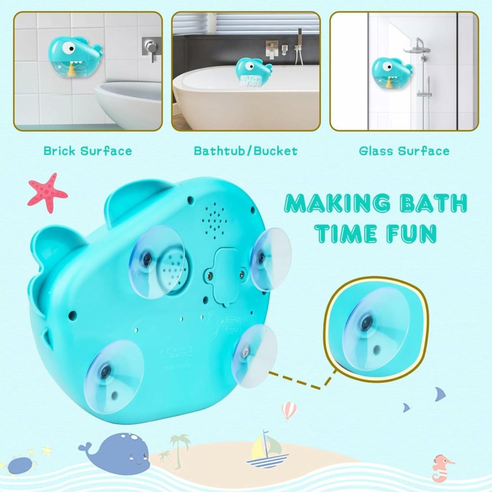 Baby Bath Toys – Bath Bubble Machine  Automatic Bathtub Bubble Maker With Music  Bubble Machine Bath Toy  Bathtime Shower Bathtub Toys For Toddlers  Bath Toys For Kids Ages 1-3  |  Bath Toys All Toys Bath Toys