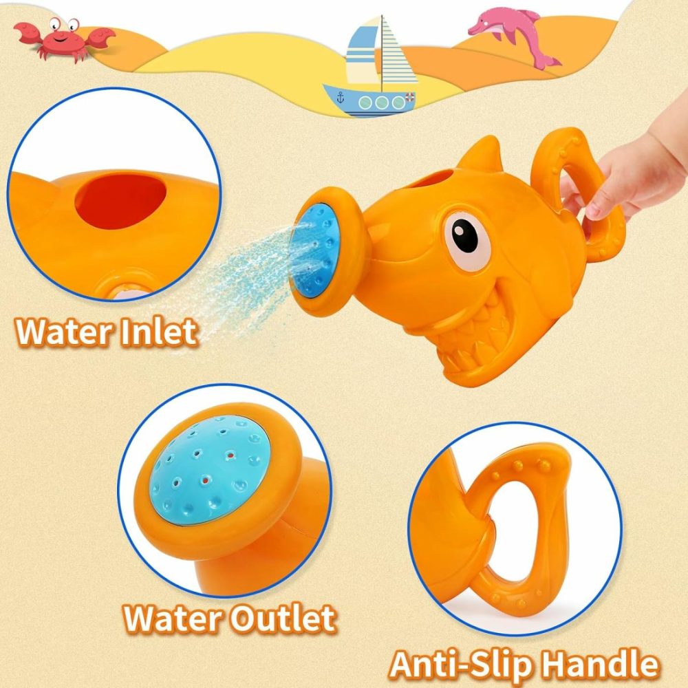 Baby Bath Toys For Kids Ages 1-3  13 Pcs Bathtub Toys For Babies 6-12-18 Months  Mold Free Bath Boat With Stacking Cup & Watering Can   Water Table Toys For Infants Boys Girls 1 2 3 4  |  Bath Toys All Toys Bath Toys