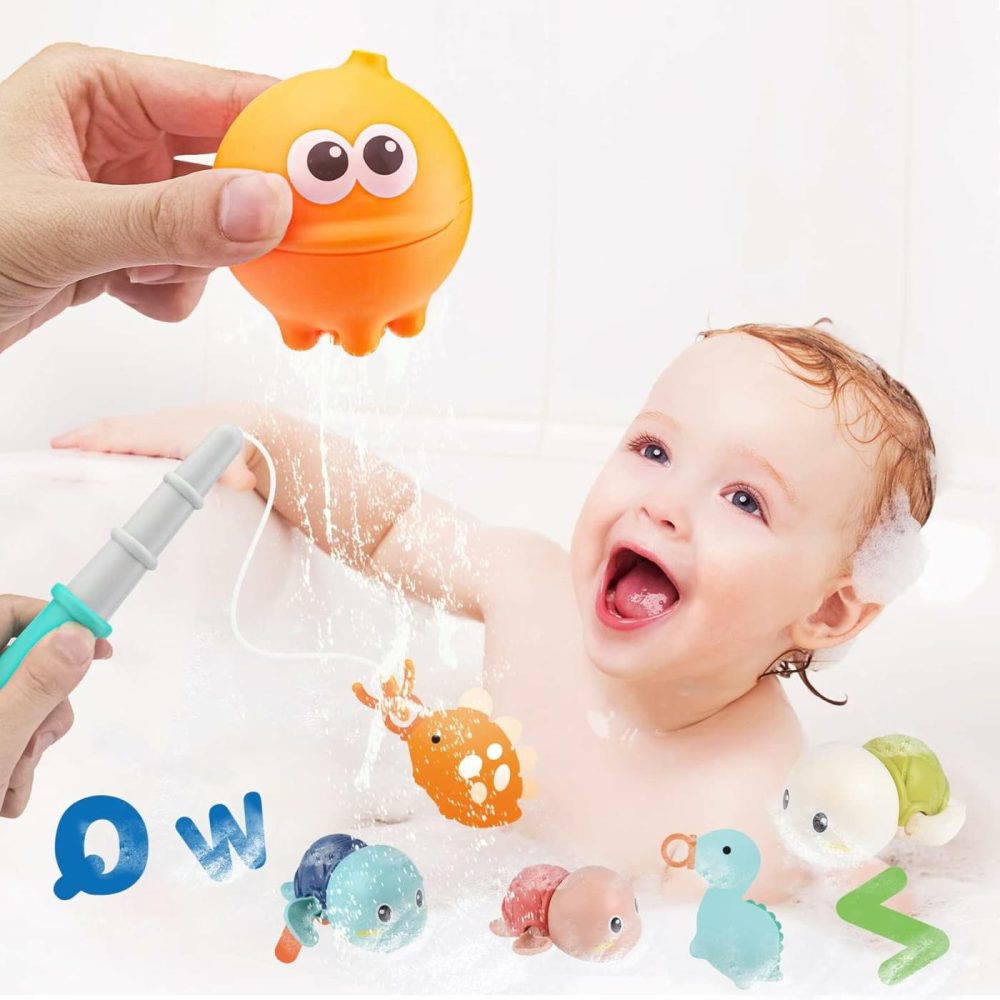 Baby Bath Toys For Toddlers 1-3  Kid Bathtub Toy With 36 Foam Bath Letter & Number  Fishing Games With Fish Net  Water Pool Toy With Storage Bag  Shower Toy Gift For Boy Girl Infant 1 2 3 4 5 6  |  Bath Toys All Toys Bath Toys