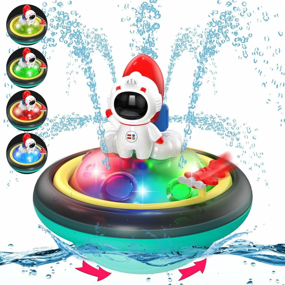 Baby Bath Toys For Toddlers   Spray Water Toy Rotation Baby Light Up Bath Toys  Automatic Induction Sprinkler Shower Toys With Led  Bathtub Pool Bath Toys Gift For 1 2 3 4 5 Year Old Boys Girls  |  Bath Toys All Toys Bath Toys