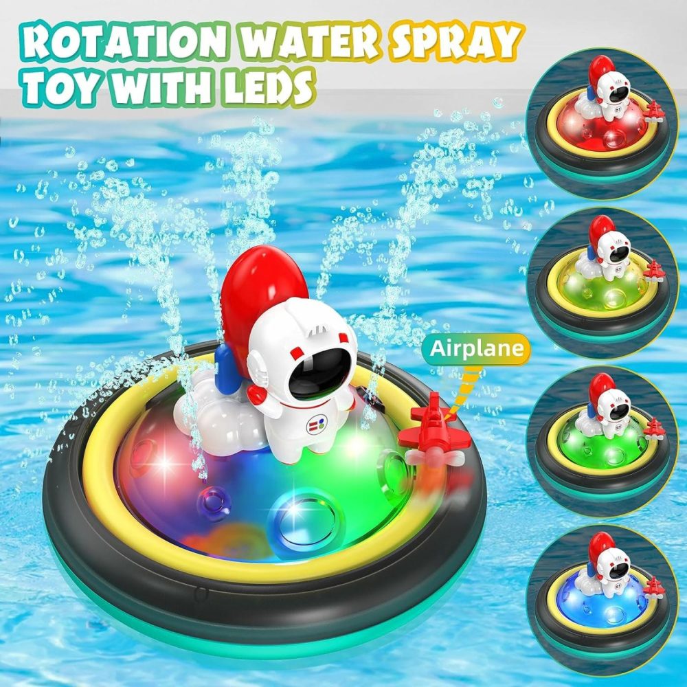 Baby Bath Toys For Toddlers   Spray Water Toy Rotation Baby Light Up Bath Toys  Automatic Induction Sprinkler Shower Toys With Led  Bathtub Pool Bath Toys Gift For 1 2 3 4 5 Year Old Boys Girls  |  Bath Toys All Toys Bath Toys