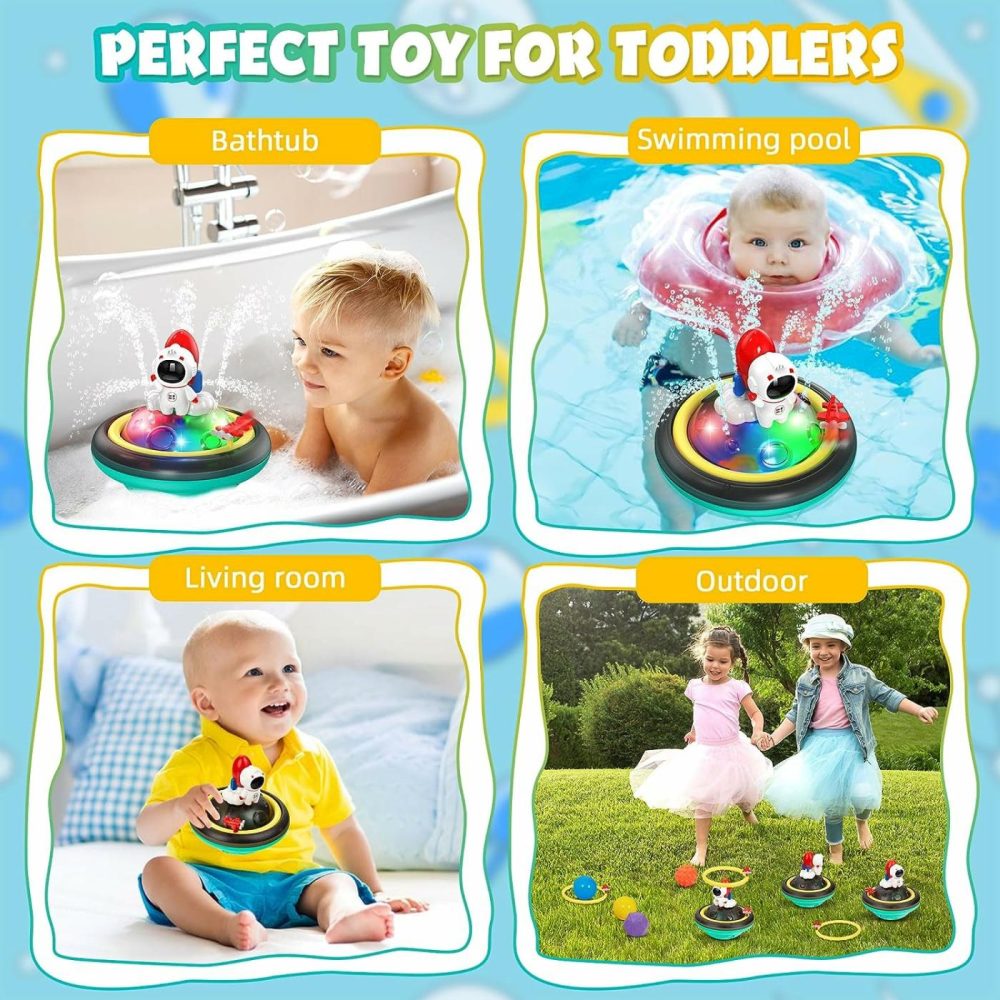 Baby Bath Toys For Toddlers   Spray Water Toy Rotation Baby Light Up Bath Toys  Automatic Induction Sprinkler Shower Toys With Led  Bathtub Pool Bath Toys Gift For 1 2 3 4 5 Year Old Boys Girls  |  Bath Toys All Toys Bath Toys