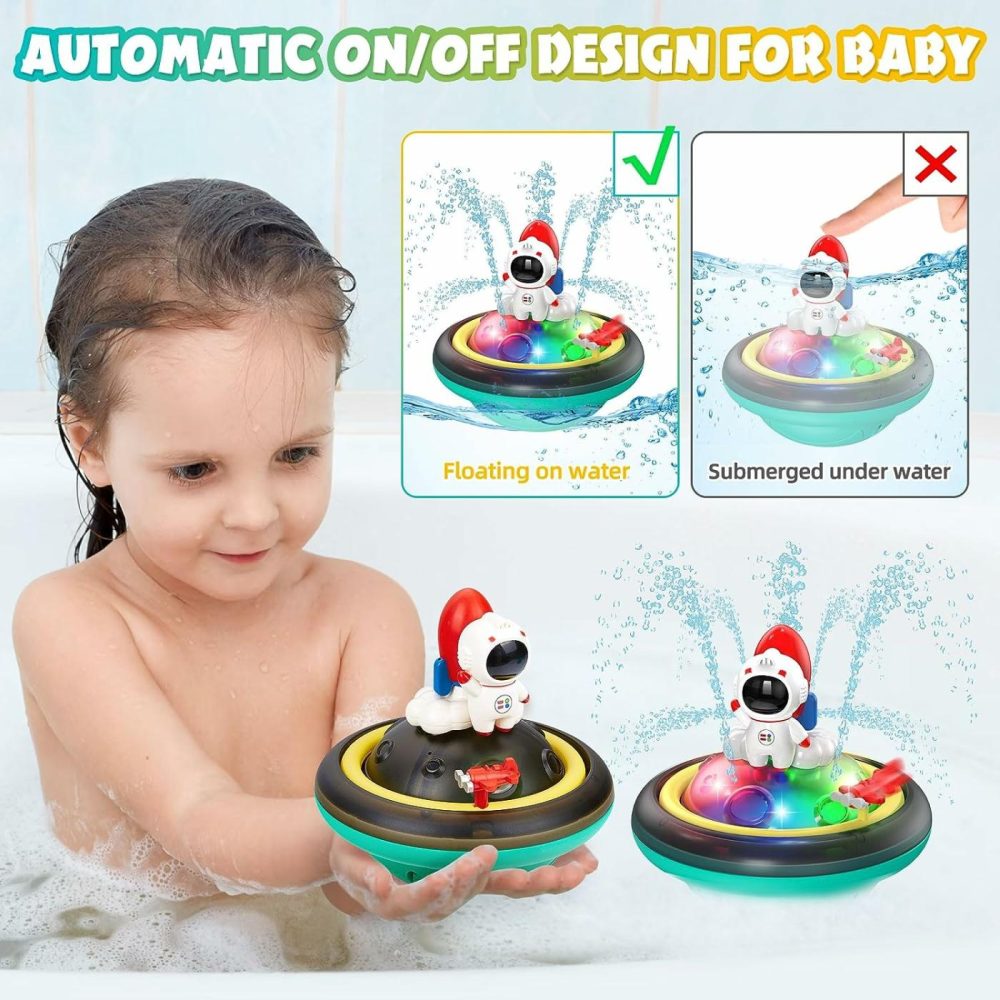 Baby Bath Toys For Toddlers   Spray Water Toy Rotation Baby Light Up Bath Toys  Automatic Induction Sprinkler Shower Toys With Led  Bathtub Pool Bath Toys Gift For 1 2 3 4 5 Year Old Boys Girls  |  Bath Toys All Toys Bath Toys