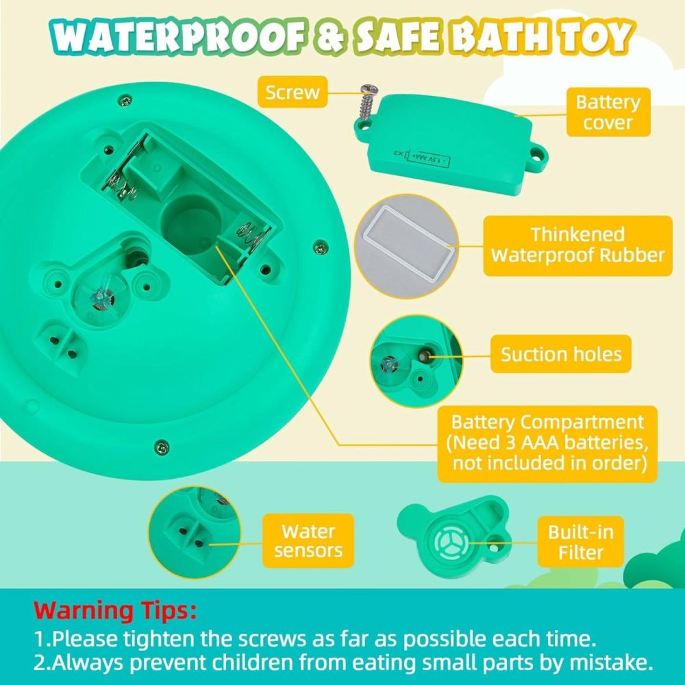 Baby Bath Toys For Toddlers   Spray Water Toy Rotation Baby Light Up Bath Toys  Automatic Induction Sprinkler Shower Toys With Led  Bathtub Pool Bath Toys Gift For 1 2 3 4 5 Year Old Boys Girls  |  Bath Toys All Toys Bath Toys