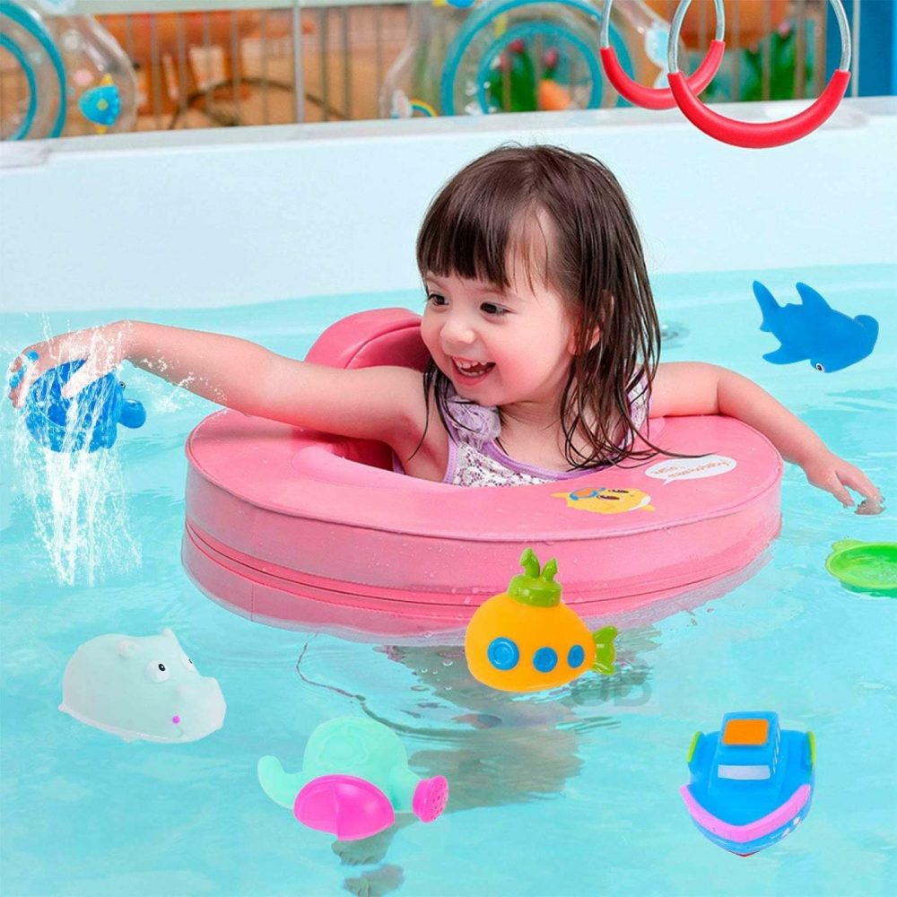 Baby Bath Toys For Water Table  Toddler Water Toys With Mold Free Bath Toys Stacking Cups  Quick Dry Organizer Net  13 Pcs Water Table Toys For Toddlers Bathtub Game  Beach And Pool Party  |  Bath Toys All Toys Bath Toys