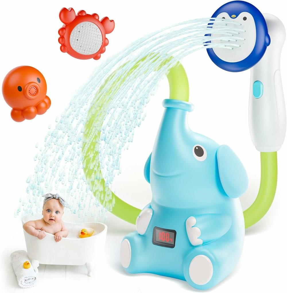 Baby Bath Toys  Led Water Temperature Display  Bath Toys For Infants 6-12 Months With Three Shower Heads  Baby Shower Head For Bath Ipx7 Waterproof Usb Rechargeable  Baby Gift For Boys & Girls  |  Bath Toys All Toys Bath Toys