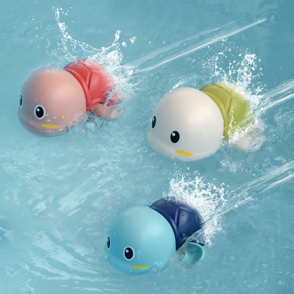 Baby Bath Toys  Wind Up Swimming Turtle Toys For Toddlers  Floating Water Bathtub Shower Toys  Bathroom Pool Play Sets Fun Bathtime Gift For Kids Infants Boys Girls (3 Pack)  |  Bath Toys All Toys Bath Toys