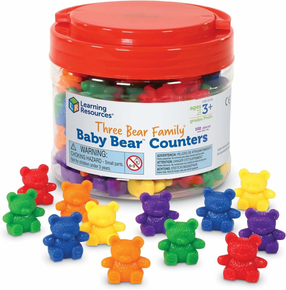 Baby Bear Counters – 102 Pieces  Ages 3+ | Grades Pre-K+ Toddler Learning Toys  Counters For Kids  Counting Manipulatives  Teddy Bear Counters  |  Science Kits & Toys All Toys Science Kits & Toys