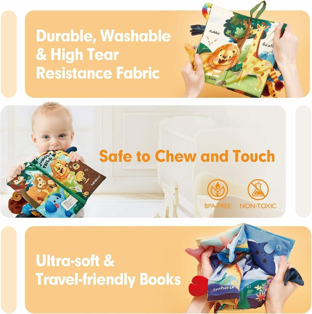 Baby Books 0-6 Months – 2Pcs Baby Toys 0-6 Months Baby Toys 6-12 Months – Touch & Feel Tummy Time Books  Baby Boy Gifts  3 6 9 Month Old Toys  |  Car Seat & Stroller Toys All Toys Car Seat & Stroller Toys