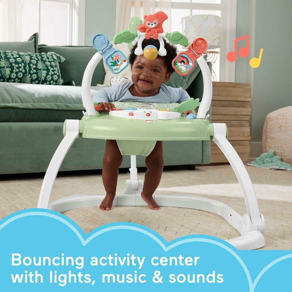 Baby Bouncer Spacesaver Jumperoo Activity Center With Lights Sounds And Folding Frame  Puppy Perfection  |  Activity Centers Activity Centers Activity Centers