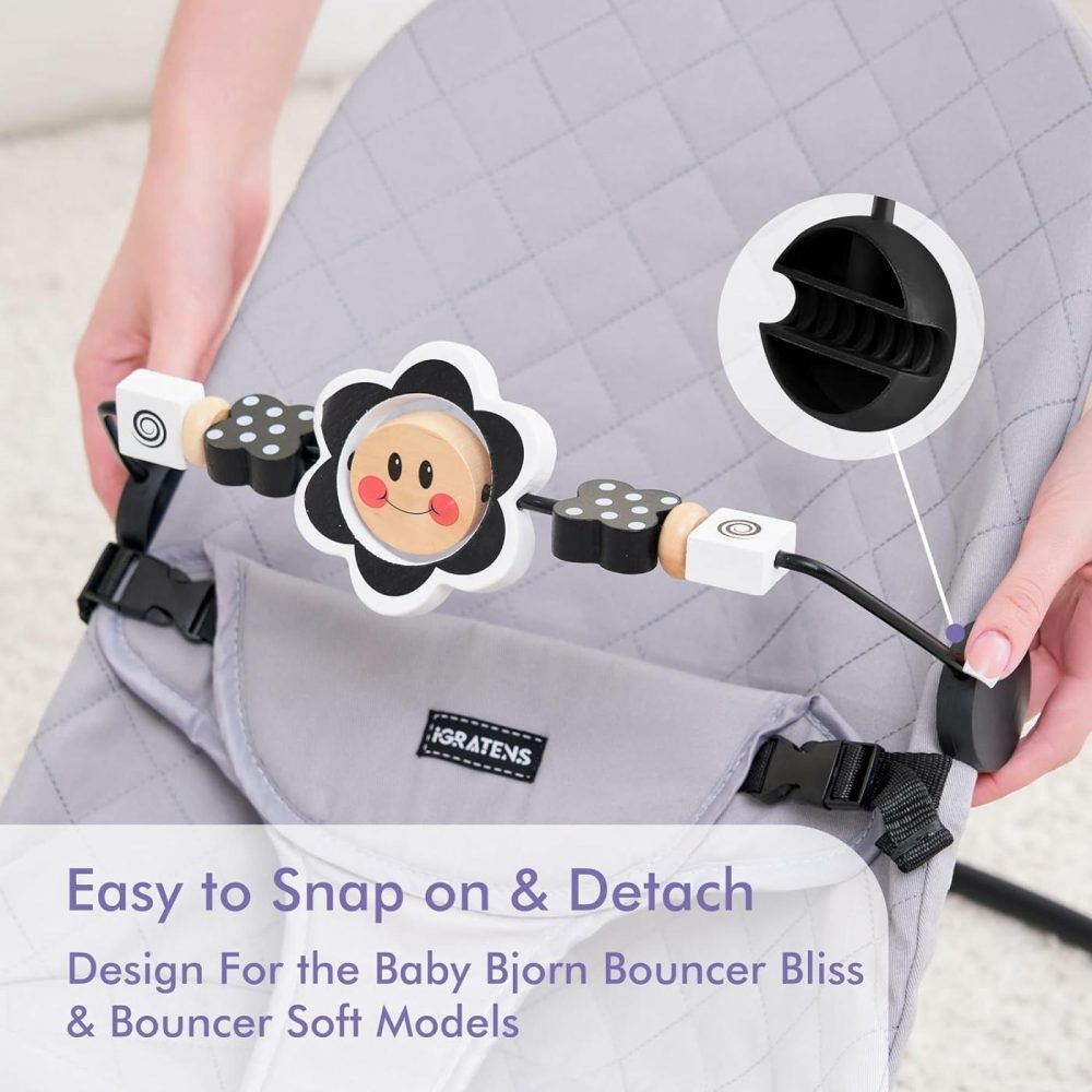 Baby Bouncer Toy Bar  Bouncer Toy Bar,Baby Bjorn Bouncer Toy Bar,Easy To Attach And Remove  Child-Friendly Materials  Ideal For Baby  Black And White Baby Toys  |  Car Seat & Stroller Toys All Toys Car Seat & Stroller Toys