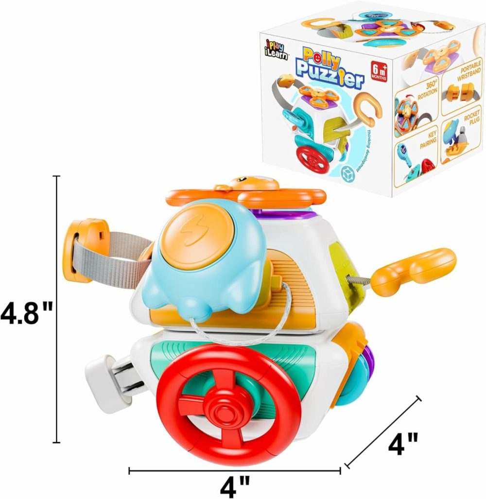 Baby Busy Board Cube  Montessori Sensory Toys For Toddler 1-3  Infant Carseat Plane Travel Toy  Educational Learning Activities  Baby Birthday Gift 6 9 12 18 Months 1 2 Year Old Boy Girl  |  Activity Cubes Activity Cubes Activity Cubes