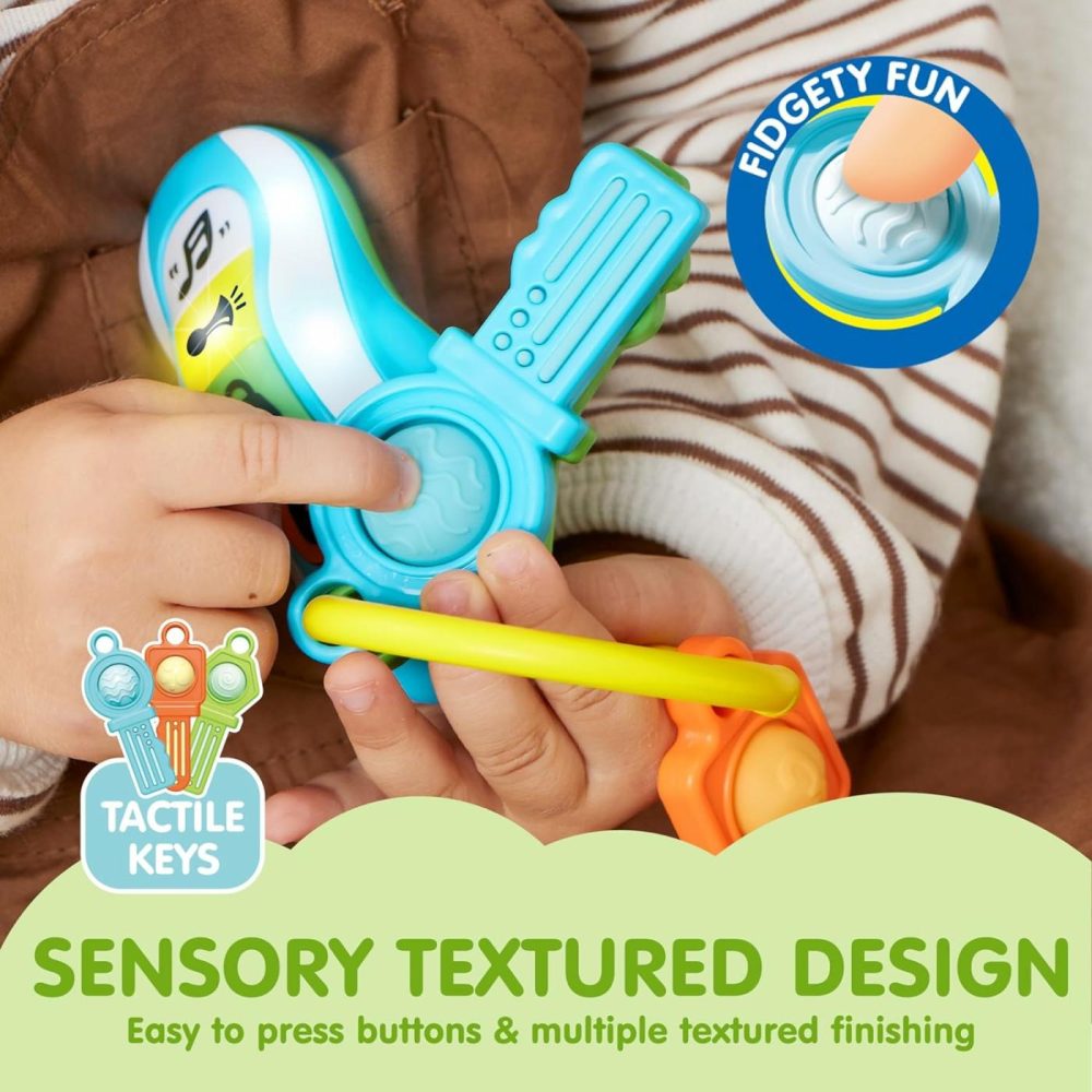 Baby Car Keys Teether – Toddlers Sensory Learning Toy W/Music & Lights – Musical Baby Toys 6 To 12 Months For Travel – Birthday Gifts For Baby Age 6+ Months  |  Musical Toys All Toys