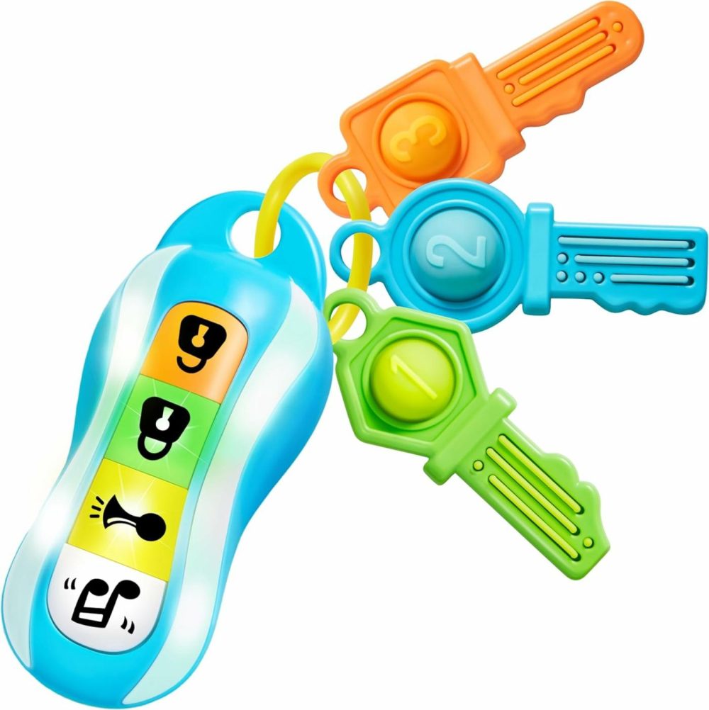 Baby Car Keys Teether – Toddlers Sensory Learning Toy W/Music & Lights – Musical Baby Toys 6 To 12 Months For Travel – Birthday Gifts For Baby Age 6+ Months  |  Musical Toys All Toys