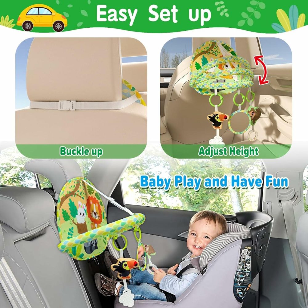 Baby Car Seat Toy For Travel Rear Facing Double Sided Baby Travel Activity Car Seat Entertainment Toy Easy Drive Gift For Newborn Baby Infant 0-12 Month  |  Car Seat & Stroller Toys All Toys Car Seat & Stroller Toys