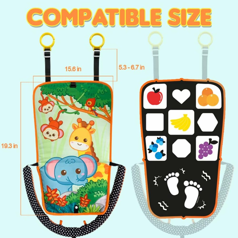 Baby Car Seat Toy With Music  Mirror  Animals – Portable Infant Travel Activities And Sensory Stroller Toys  |  Car Seat & Stroller Toys All Toys Car Seat & Stroller Toys