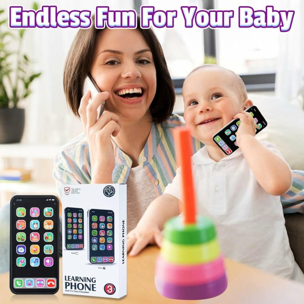 Baby Cell Phone Toy: Baby Phone Toy Fake Phones For Kids 6 To 12 Months Toddler Play Phone For Toddlers 1-3 – Kids Smart Phone Toys With Music & Learning Toy For 3 4 5 6 Year Old  |  Musical Toys All Toys