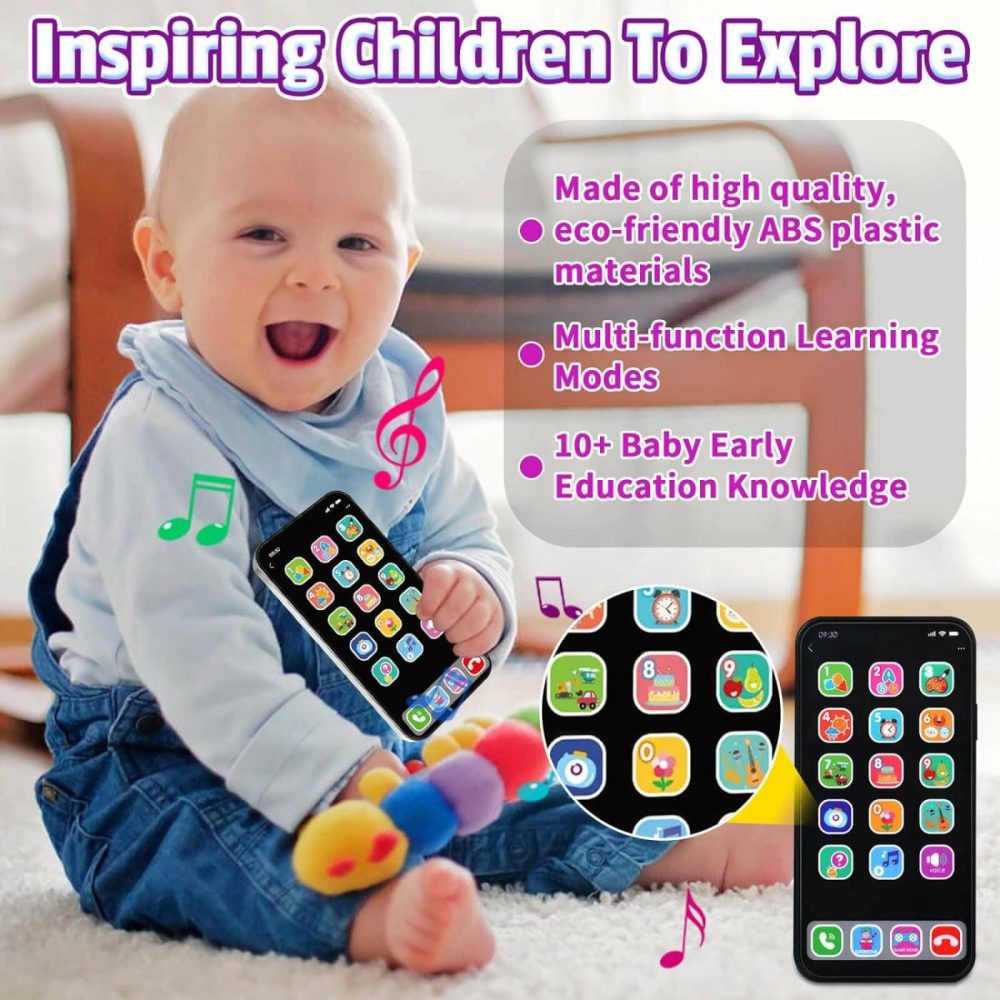 Baby Cell Phone Toy: Baby Phone Toy Fake Phones For Kids 6 To 12 Months Toddler Play Phone For Toddlers 1-3 – Kids Smart Phone Toys With Music & Learning Toy For 3 4 5 6 Year Old  |  Musical Toys All Toys