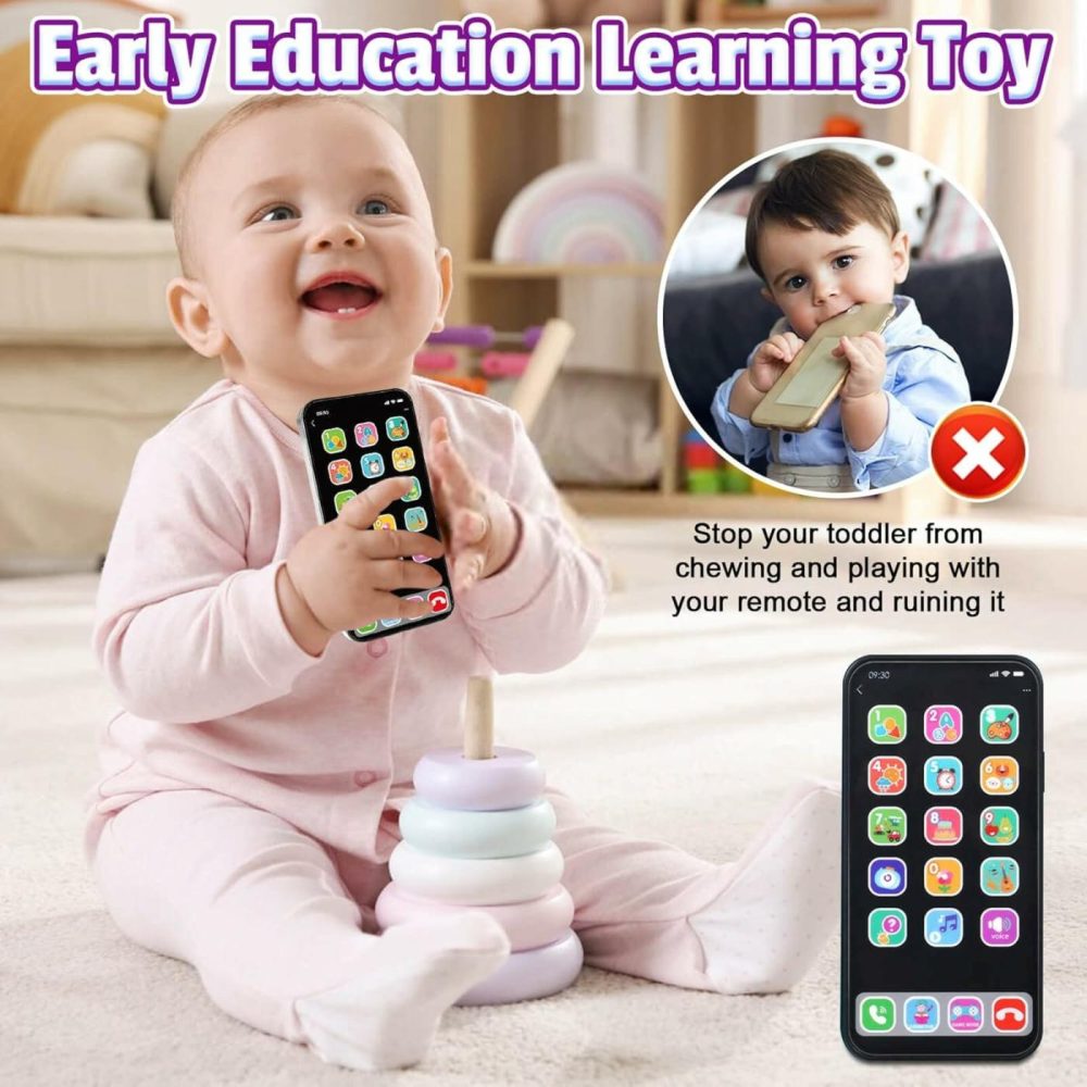 Baby Cell Phone Toy: Baby Phone Toy Fake Phones For Kids 6 To 12 Months Toddler Play Phone For Toddlers 1-3 – Kids Smart Phone Toys With Music & Learning Toy For 3 4 5 6 Year Old  |  Musical Toys All Toys