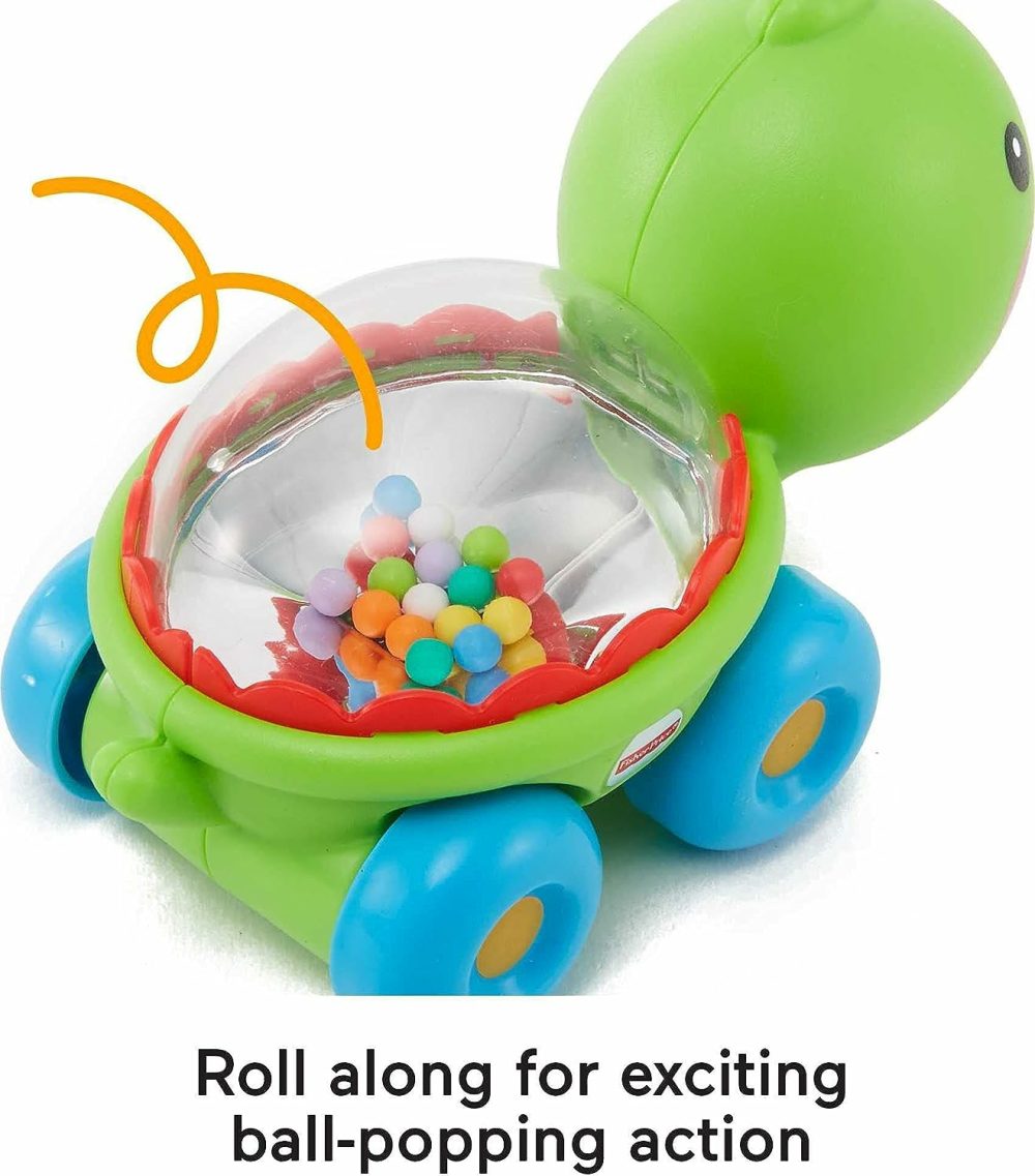 Baby Crawling Toy Poppity Pop Turtle Push-Along Vehicle With Ball Popping Sounds For Infants Ages 6+ Months​  |  Push & Pull Toys All Toys Push & Pull Toys