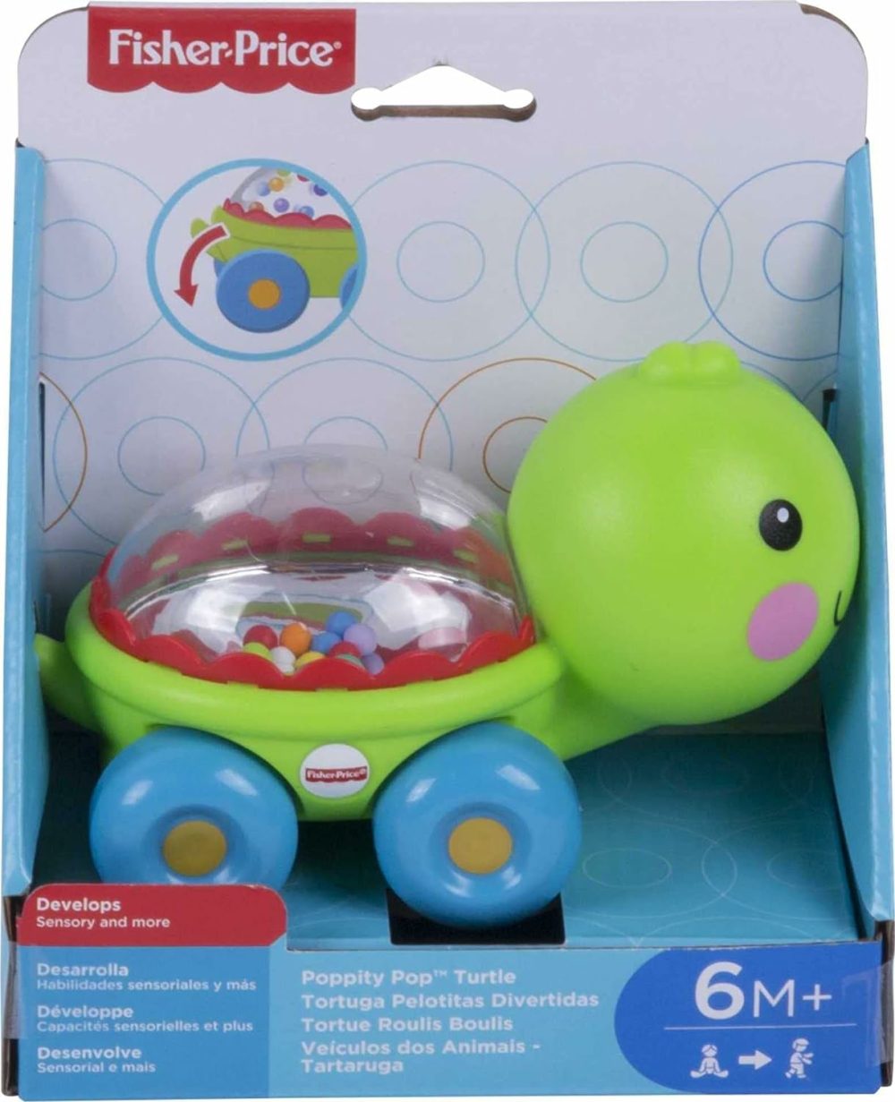 Baby Crawling Toy Poppity Pop Turtle Push-Along Vehicle With Ball Popping Sounds For Infants Ages 6+ Months​  |  Push & Pull Toys All Toys Push & Pull Toys