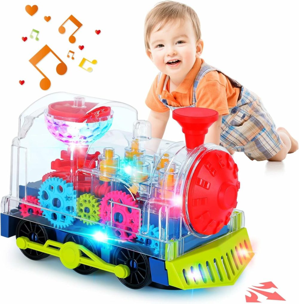 Baby Crawling Toys  Toddler Toys For Age 1 2 3 With Electronic Light & Sound Music  Light Up Train Toys Early Educational Tummy Time Toys Christmas Birthday Gifts For Boys Girls  |  Musical Toys All Toys