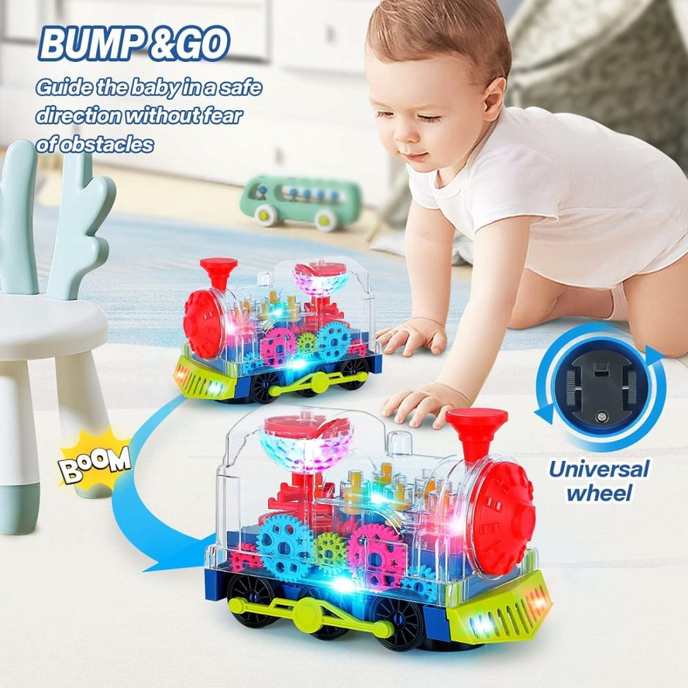 Baby Crawling Toys  Toddler Toys For Age 1 2 3 With Electronic Light & Sound Music  Light Up Train Toys Early Educational Tummy Time Toys Christmas Birthday Gifts For Boys Girls  |  Musical Toys All Toys